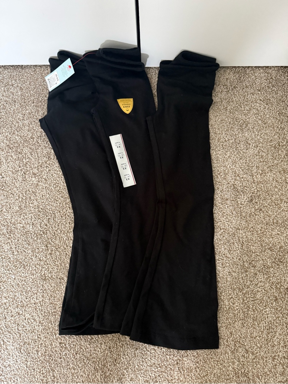black flare leggings